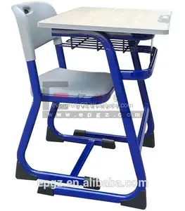 Hot Sale School Furniture Primary Secondary Student Table with Chair Classroom Student Study Single Desk and Chair