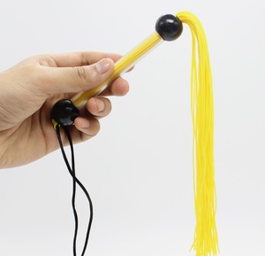 Gummist ränge Mini Tickler Flogger, Gummi peitsche mit Perlen am Griff - Product Image 6