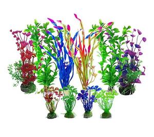 Groothandel Fashion Design <span class=keywords><strong>Aquarium</strong></span> Fish Tank Accessoires Huisdier <span class=keywords><strong>Plastic</strong></span> Planten Met Gratis Monster. - Product Image 2