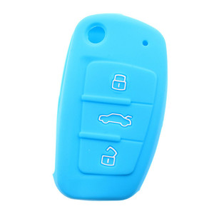 Housse de protection en silicone à 3 boutons pour clé de voiture <span class=keywords><strong>Audi</strong></span> A3 A4 A6 Q7 TT S3 S4 RS, étui de protection pour télécommande, entrée sans clé - Product Image 6