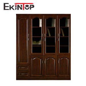 Ekintop bianco antico barrister libreria con vetro ante e cassetti - Product Image 5