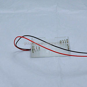 2 x Tamaño AA (UM-3 * 2) Caja Caja Del Sostenedor Negro Plástico Batería 3 V Con Alambre plomo - Product Image 2