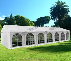 高品质 6x12 米白色 PVC 婚礼派对帐篷，活动帐篷，凉亭，带侧壁的汽车