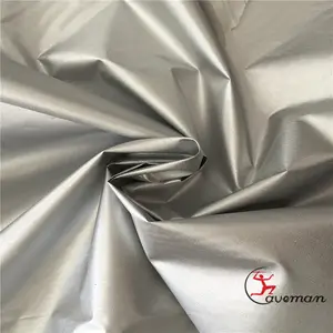 170T Poliester Taffeta 39gsm Perak Reflektif Bottoming Kain Abu-abu