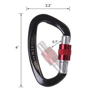 Équipement de <span class=keywords><strong>camping</strong></span> Escalade Mousqueton en forme de D Crochet d'escalade verrouillable Outils de sport en plein air - Product Image 2