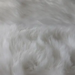 长桩蓬松超细纤维聚酯白色毛皮地毯