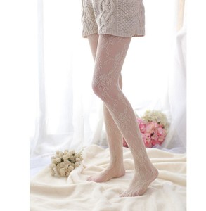 Flower Net Lace Mujeres Pantyhose Sen Retro Pretty Girls Tube Pantyhose - Product Image 6