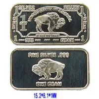 1 г 999 серебро буйвола слиток А8 серебро античный