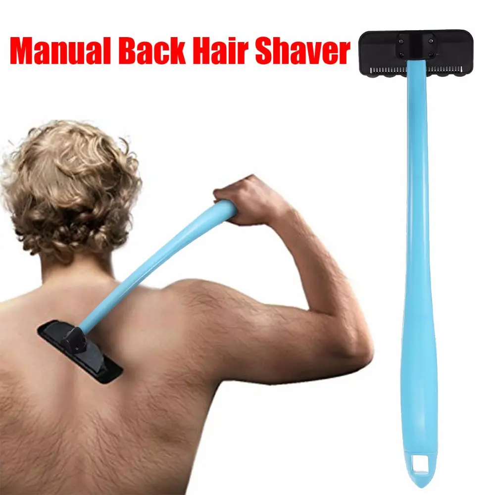 New Men Manual Back Hair Shaver With Plastic Long Handle Do-It-Yourself Shaving Hair Body Underarm Back Hair Removal Razors