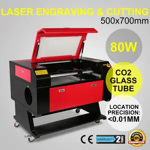 CO2 Laser Sihao 60w 80W 100w pengukir mesin pemotong pengukir 700*500mm dengan poros putar mesin laser pengukir