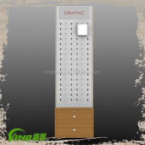 Modern Eco-Friendly LED Backlit Multi-Tiered Floor Standing Eyewear Display Stand Wooden Drawer Base Commercial Retail Organizer - Product Image 2