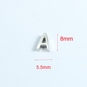 FAI DA TE In Acciaio Inox A-Z <span class=keywords><strong>Alfabeto</strong></span> Altamente Lucido Personalizzato Lettera di Fascini per Monili Che Fanno - Product Image 3