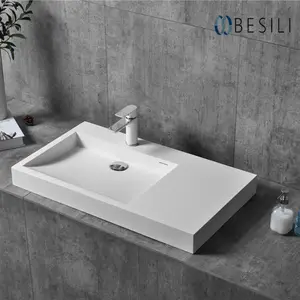 Bacia de lavagem de banheiro, pedra de fundição artificial de superfície sólida de alta qualidade