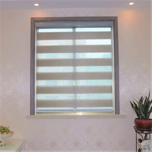 Cortina de oficina de día <span class=keywords><strong>y</strong></span> <span class=keywords><strong>noche</strong></span>, persianas de ventana, persianas de cebra, tela enrollable plisada opaca - Product Image 6