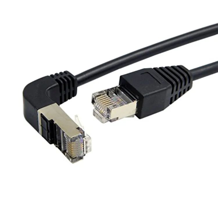 0.5m Network Cable Rj45 90 Degrees At Right Angles Up And Down Elbow Computers Crystal Head Components Accessories Adapters