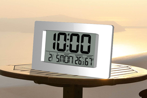 Reloj de Pared Ewetime con Pantalla LCD Grande, Temperatura Interior, Humedad, Calendario, Temporizador, Muestra <span class=keywords><strong>Gratis</strong></span> - Product Image 6