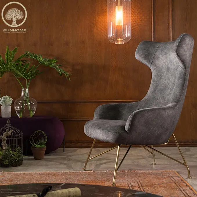편안한 침실 의자 디자이너 의자 현대 하이 백 안락 의자