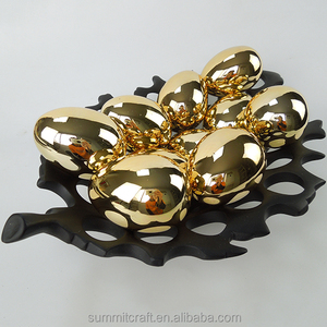 Custom Wholesale Electropalted Gold Decor Table Decorative <strong>Ceramic</strong> Shinny Golden Easter <strong>Eggs</strong> - Product Image 3