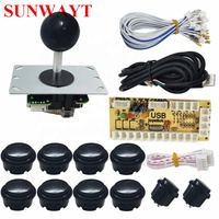 Sıfır Gecikme arcade usb encoder PC DIY Arcade Oyun Düğmesi ve joystick denetleyicisi Kiti için Ahududu Pi + 5 PinJoystick + 10 düğmeler