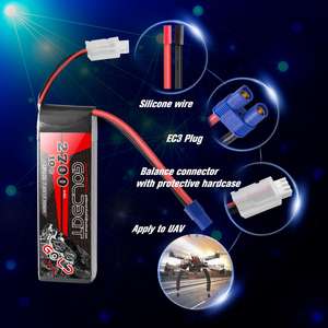 Werkseitig 7,4 V RC Hubschrauber Li Ionen Batterie 10C <span class=keywords><strong>2700mAh</strong></span> Lipo Batterie mit langer Akkulaufzeit - Product Image 2