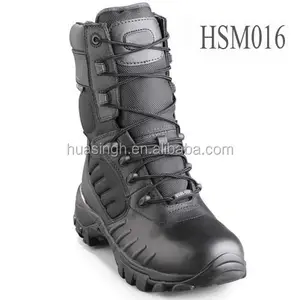 LXG, natural cow leather strong quality tactical mission combat boots black