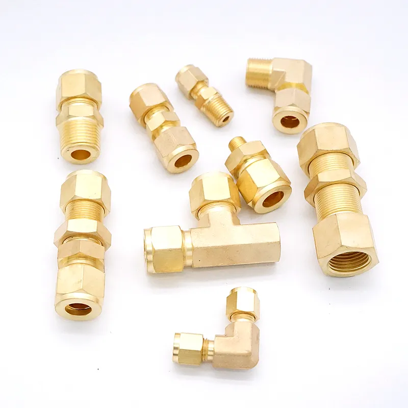 brass union tee connector for high pressure