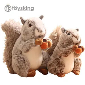 TK Lifelike cheap plush squirrel toy for kids CE standard cute stuffed soft plush squirrel Wholesale 20cm