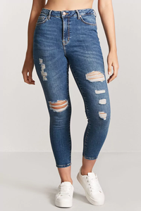 OEM de moda <span class=keywords><strong>a</strong></span> granel al por mayor de China nuevo estilo pantalones desgastados de cintura alta flaco mujeres Jean 011 - Product Image 5