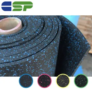 Shock absorbing noise reduction rubber flooring crossfit rubber gym flooring