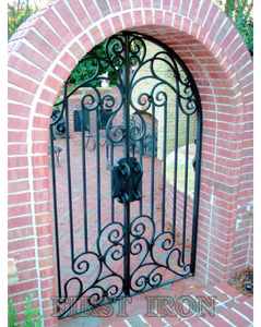An Ninh Rèn Sắt Sự Riêng Tư Cửa Bên Ngoài Cổng Với Blind Tấm Trở Lại, Vườn Nhỏ Sắt Cửa Cổng - Product Image 6