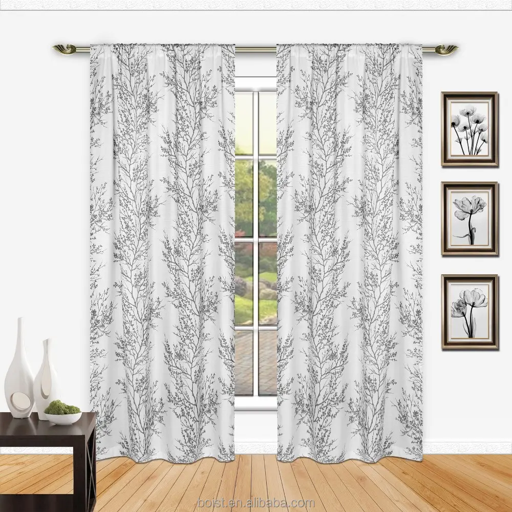 100% Polyester Printing Texture Curtain window curtain