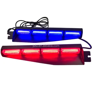 12V LED red and blue amber color visor strobe light on car