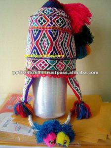 Cuzco Chullo Earflap Hat Unisex Bright Colors Peru Ppunchay ACH051 - Product Image 1