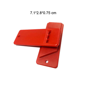 Fischietto di plastica piatta a basso costo fischio di sopravvivenza colorato con logo OEM personalizzato - Product Image 3