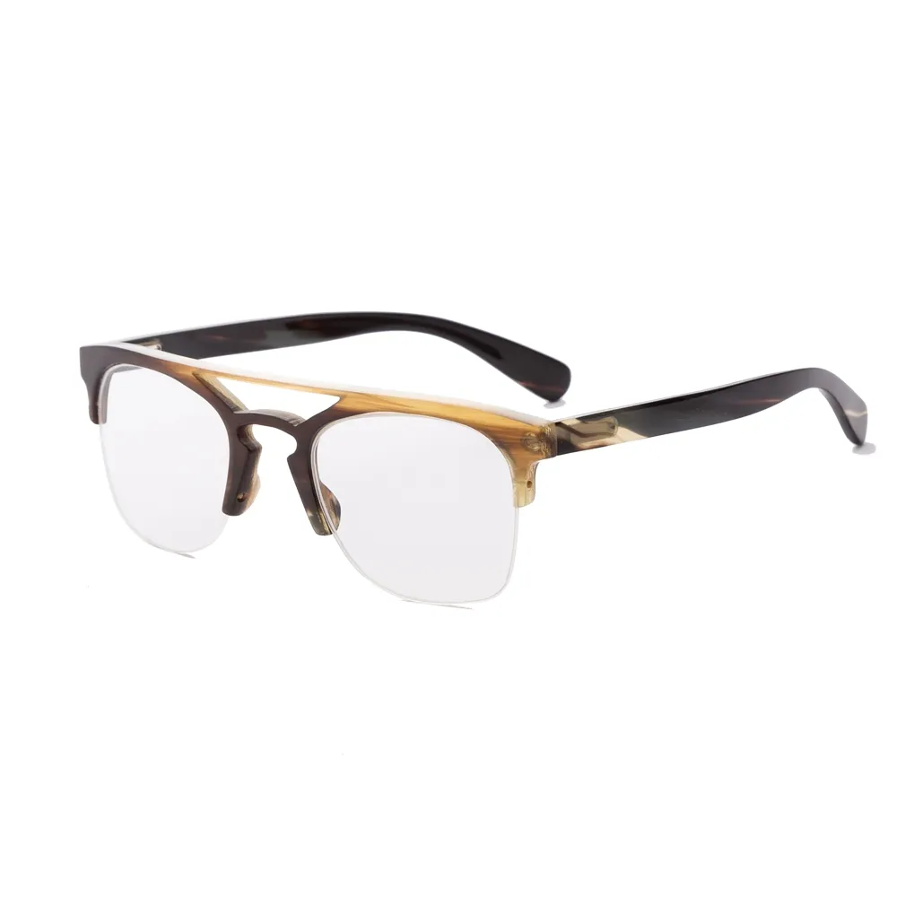 High quality Polarized buffalo sunglasses half horn frame glasses