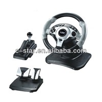 Volant de jeu de course C-STAR de 27 cm de diamètre avec moteur à vibrations et connexion filaire pour Android