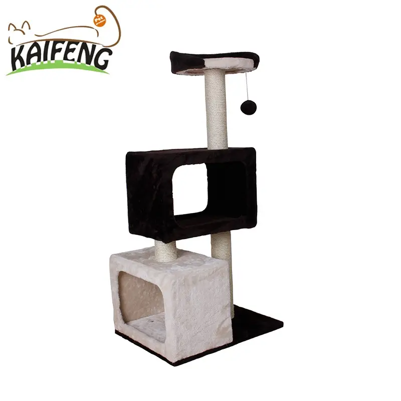 Small cat tree condo cheap high quality cat scratching post with hammock