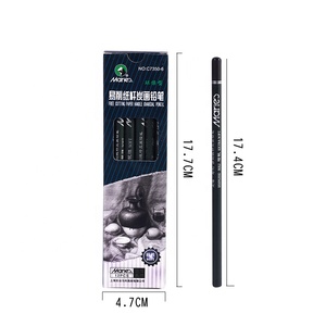 Marie của c7350 Bộ 12 màu đen thêm mềm/tự nhiên/mềm miễn phí cắt giấy xử lý than bút chì tiêu chuẩn bút chì - Product Image 3