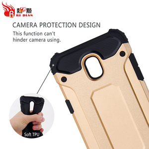 Redian fibra de carbono cubierta doble cubierta protectora caso del teléfono celular para Samsung J4 2018 - Product Image 4