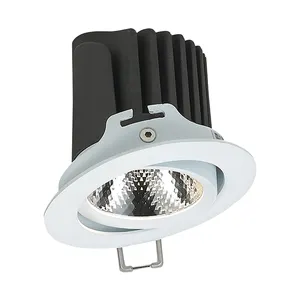 RANZI New Design 7W 12W Warm White Recessed Downlight Aluminum Lamp Body 15degree Mini LED Ceiling Light For Living room