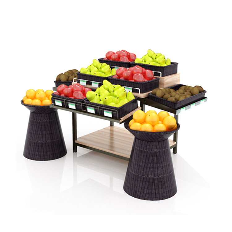 Customized Factory Supply Fruit Display Stand Metal Display Rack Shelf Display Rack for Supermarket — view 5