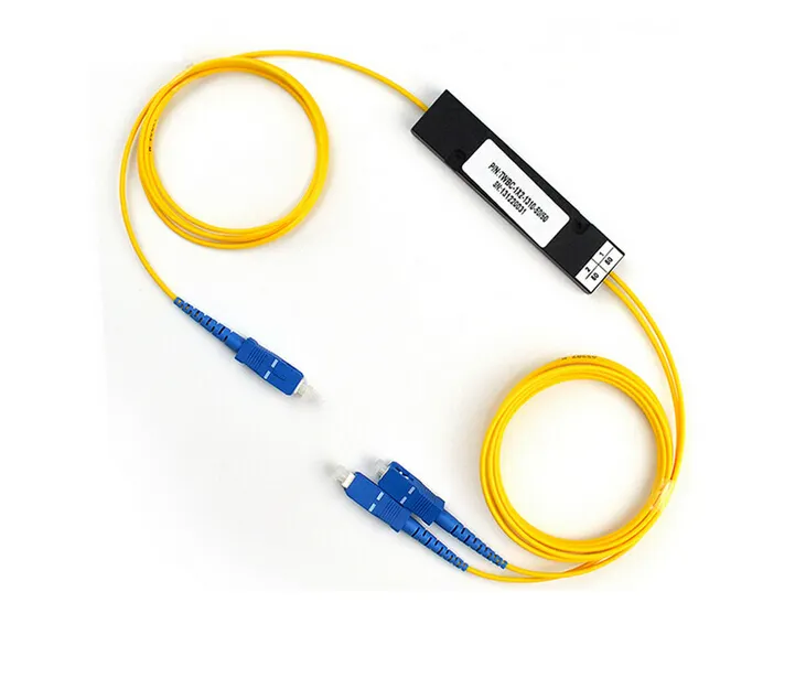 1X2 PLC fiber optic splitter pigtail splice ABS module with SC/APC