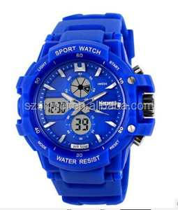 China wholesale skin diving 50 M water resistant dual time men's sport watch alibaba - Product Image 3