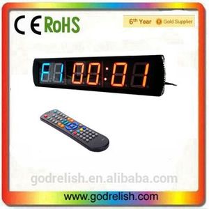 Godrelish 4 "<span class=keywords><strong>reloj</strong></span> de pared LED del temporizador de cuenta atrás gimnasio de <span class=keywords><strong>Crossfit</strong></span> Intervalo - Product Image 1