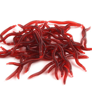 YOUME-señuelo suave de gusanos rojos, gusanos de tierra, 4cm, 500g, gusanos de pesca, trucha, señuelo de pesca Artificial, 0,19g por paquete - Product Image 1