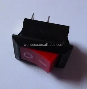 500PCS DPDT red Indicator Light 2 Pin Rocker Switch,GPS swich switch Horn button square Motorcycle ignition/lighting