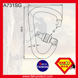 Robust Screw Lock Light Rock Climbing Aluminum Carabiner - Product Image 3