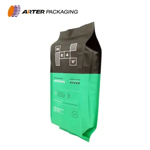 कस्टम मुद्रित टुकड़े टुकड़े में एल्यूमीनियम पन्नी प्लास्टिक लचीला खाद्य जमीन कॉफी की फलियों पैकेजिंग/पैकेज/पैकिंग पाउच बैग के लिए कॉफी