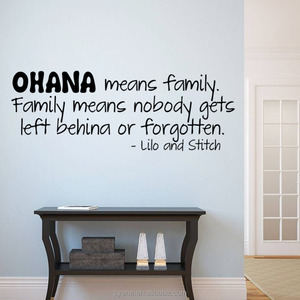 Stickers muraux avec citation Ohana, famille, Lilo et <span class=keywords><strong>Stitch</strong></span>, décoration pour la maison - Product Image 2