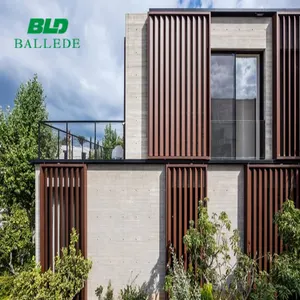 outside wall sunshade decorative aluminum olive louvres from shanghai